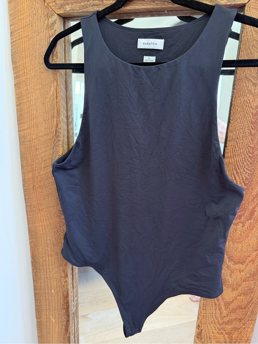 Babaton Black Scoop Neck Sleeveless Bodysuit